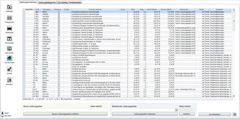 Privatklinik | Verwaltungssystem | Access, SQL Server, Leistungskatalog