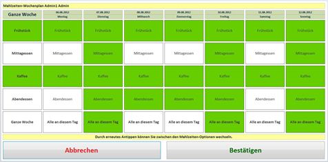 Privatklinik | Patienten-Touchscreen-Terminal | Access, SQL Server, Wochenplanung fertig