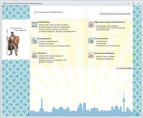 Gastrobedarf | Verwaltungssystem | Access, Startbildschirm