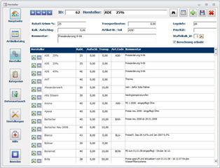 Gastrobedarf | Verwaltungssystem | Access, Lieferanten