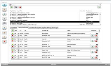 Kunsttransporte | Verwaltungssystem | Access, SQL Server, Transportabschnitte